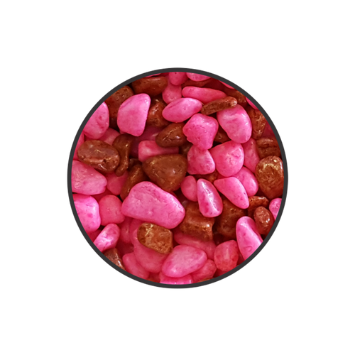 COLOURED STONE 2.5mm BROWN PINK 1kg